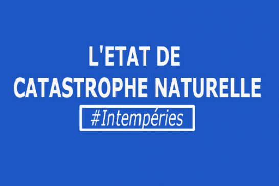 Etat de catastrophe naturelle suite aux intempéries du 2 et 3 octobre dernier.
