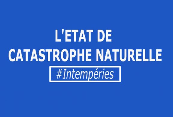 Etat de catastrophe naturelle suite aux intempéries du 2 et 3 octobre dernier.