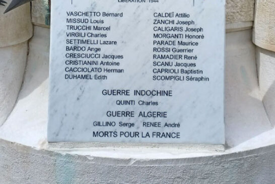 Remplacement de la plaque commémorative du Monument aux Morts de l'Octroi
