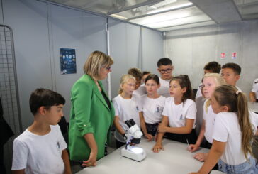 Venue du S.A.S le Prince Albert II de Monaco et Madame la ministre de l’Enseignement Supérieur et de la Recherche, Sylvie Retailleau à l'IMEV en présence de M. le Maire Christophe Trojani et de nombreux élus