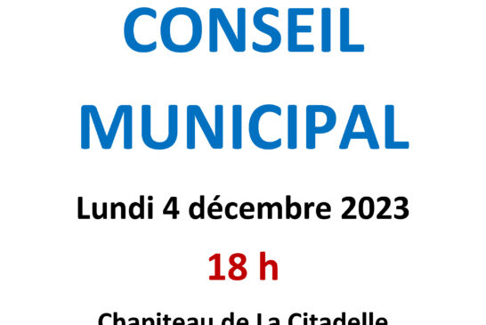 Conseil municipal du 4 décembre 2023