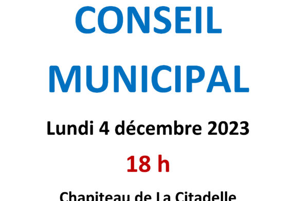 Conseil municipal du 4 décembre 2023