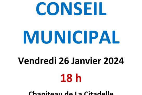 Conseil Municipal du 26 janvier 2024