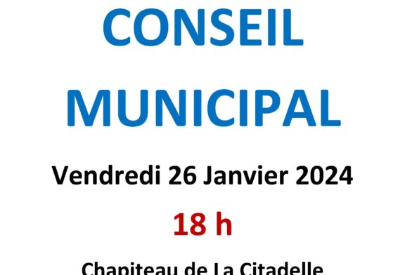 Conseil Municipal du 26 janvier 2024