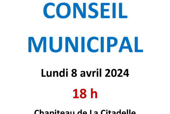 Conseil municipal du lundi 8 avril 2024