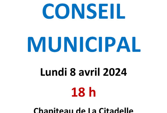 Conseil municipal du lundi 8 avril 2024