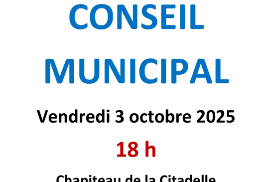 Conseil municipal du 3 octobre 2025