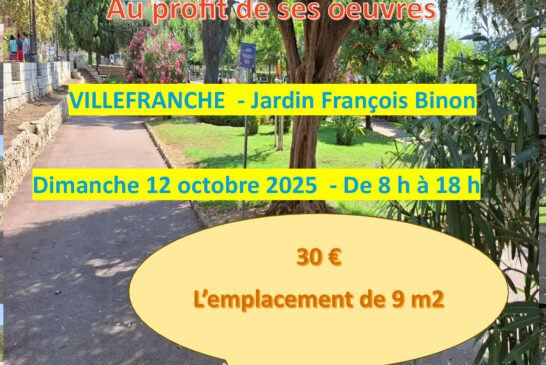 Participez en tant qu'exposant au vide-greniers du Lions Club Nice Arenas