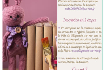 Lancement des inscriptions à l'école maternelle