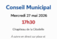 Conseil municipal du mercredi 27 mai
